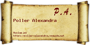 Poller Alexandra névjegykártya